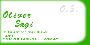 oliver sagi business card