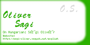 oliver sagi business card